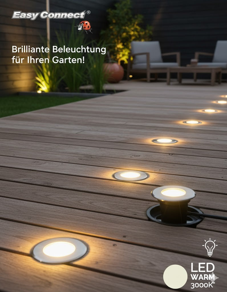 Easy Connect LED Lampe 65476, Gartenlampe, Bodeneinbaulampe